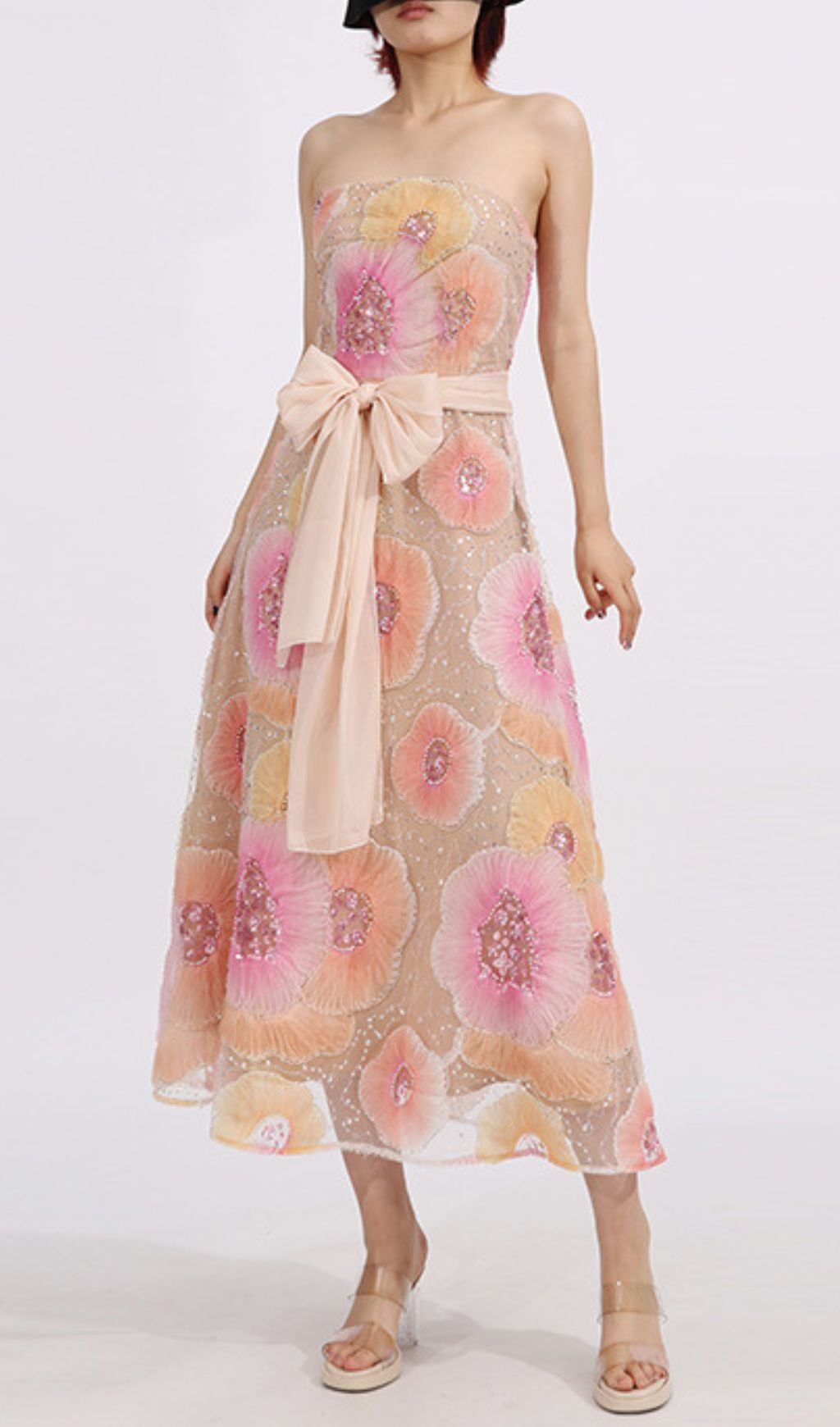e0be29dec5a840e6ad1ac45b700671b7.jpg Fashionslee Women Elowyn Strapless Flower Sequin Embellished Midi Dress