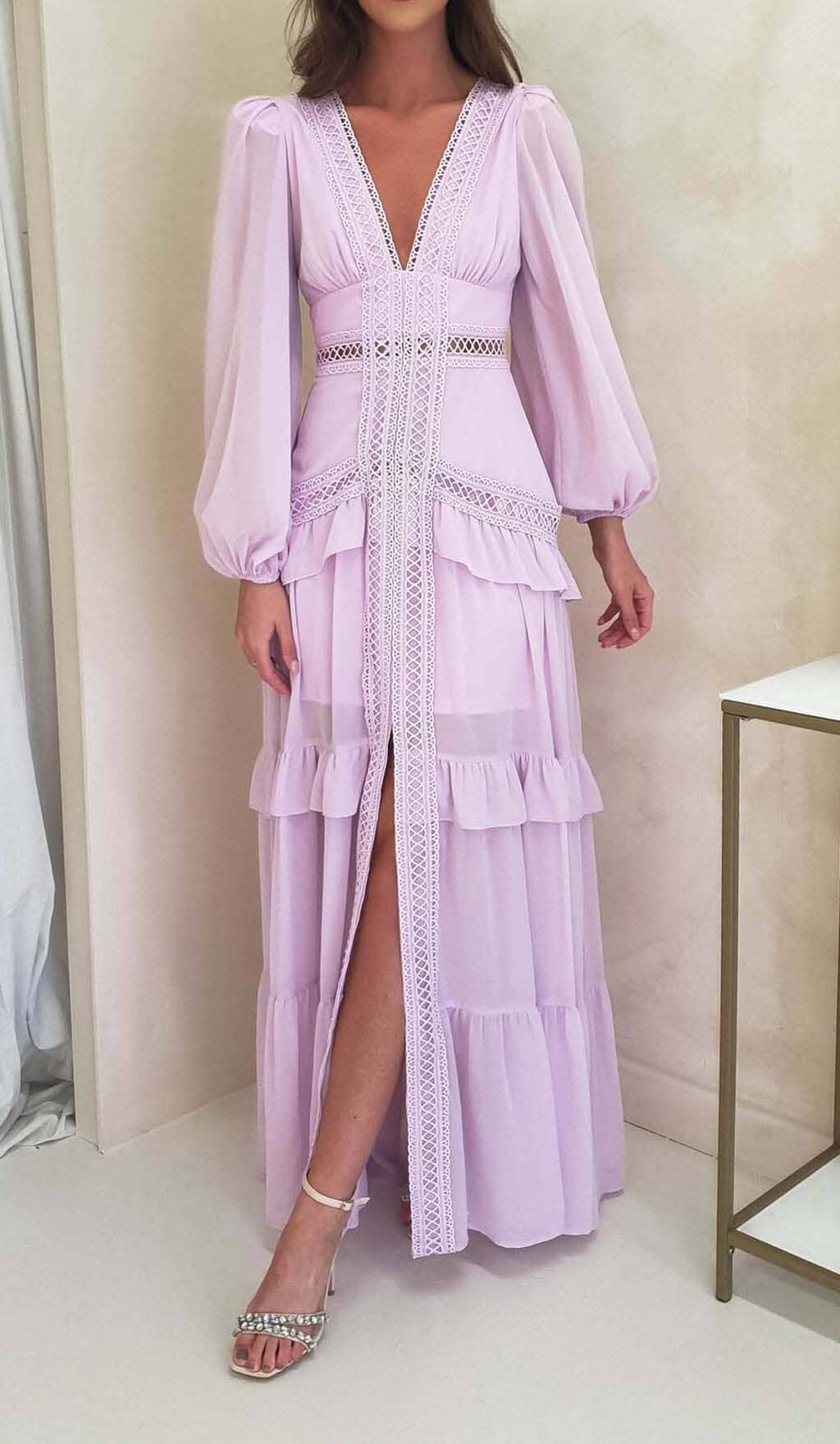 e1499c74e9684ceb6e59759b5e946b9a.jpeg Fashionslee Women Long Sleeve Ruffle Maxi Dress In Lilac