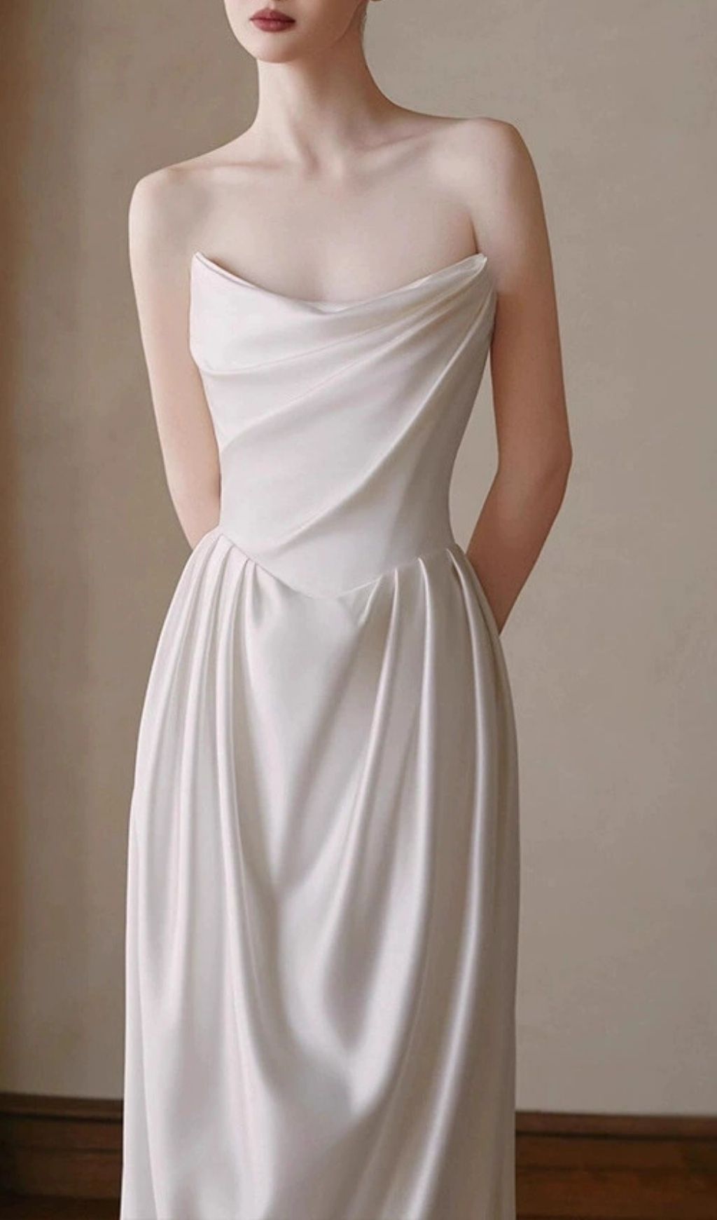e184b260cb8f15395290a3bf8a7232b6.jpg Fashionslee Women Kashiti White Strapless Wedding Dress
