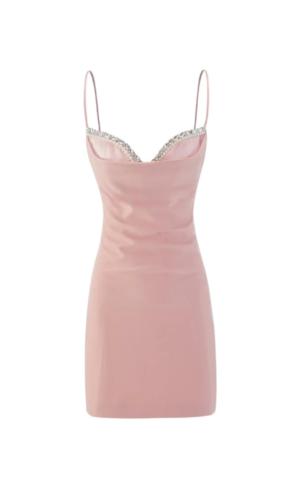 e18d5f0713c7e5a7f802c5f5e457710a.jpeg Fashionslee Women Satin Pearl Mini Dress In Pink