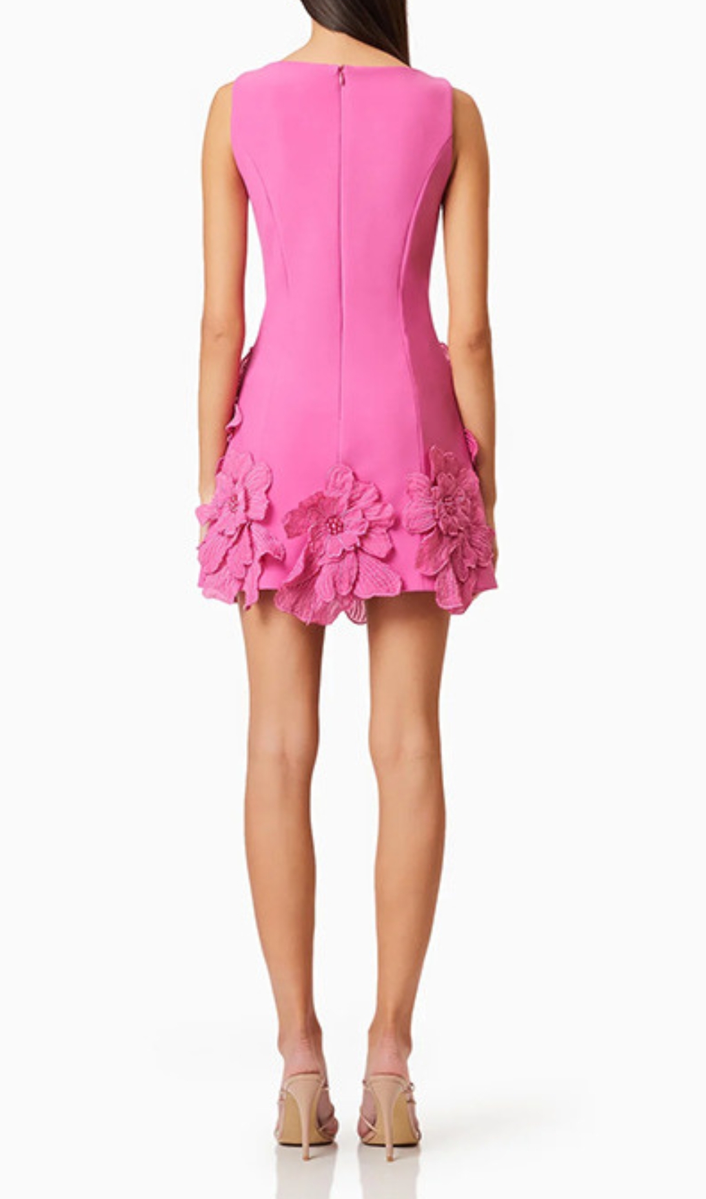 Fashionslee Women Daiva Pink Flower Mini Dress