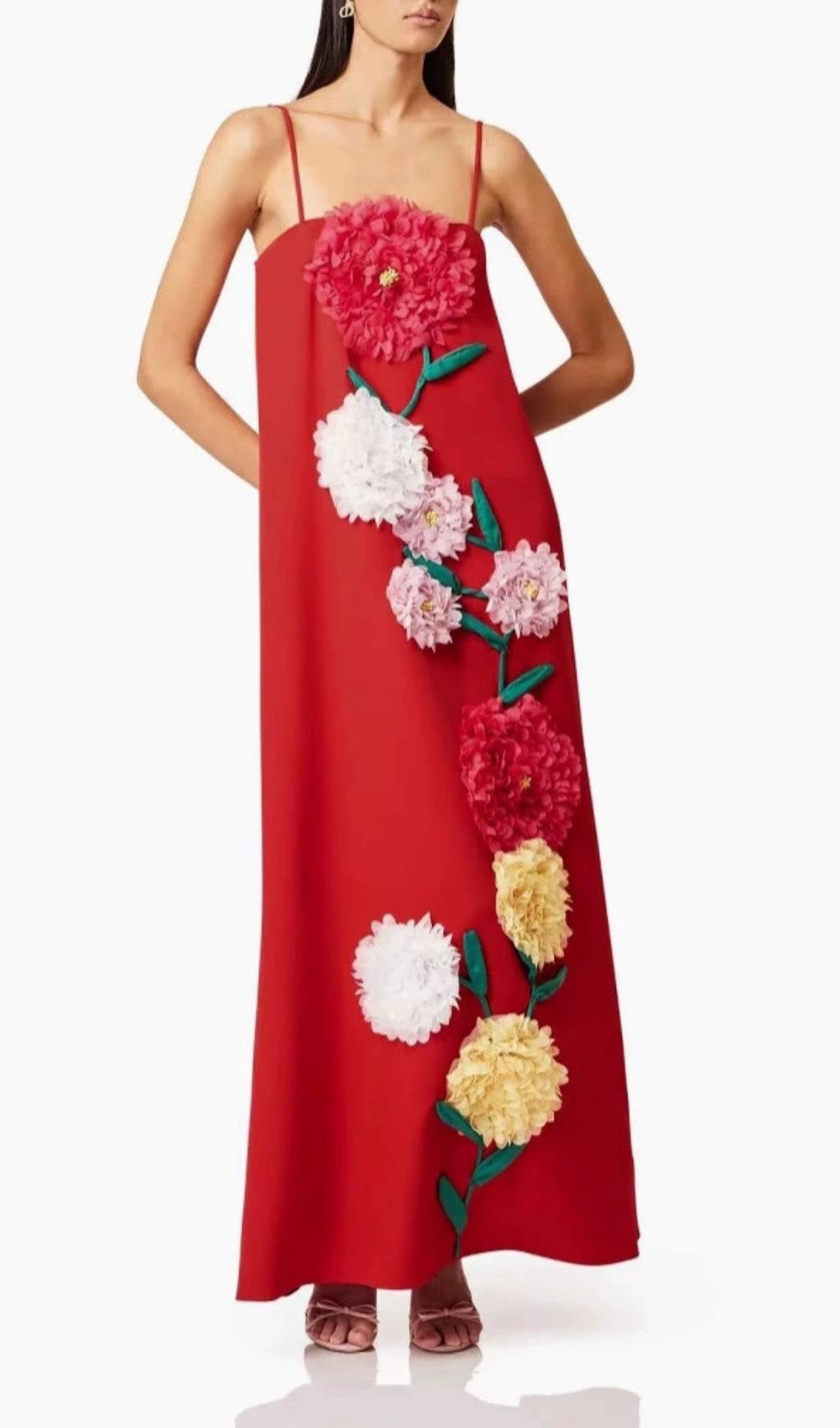 e1edee2b86f402c5dfb745300708a887.jpg Fashionslee Women Erica Red Strappy Flower Maxi Dress