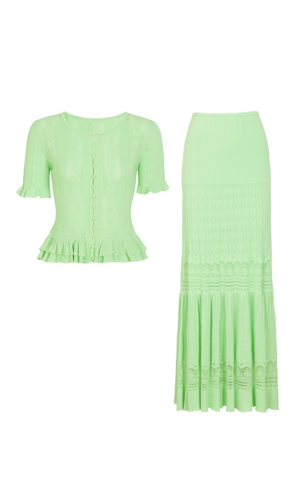 e20ff9f88c957d0e3bb71bba9025a54d.jpg Fashionslee Women Kiely Green Knit Two-Piece Set