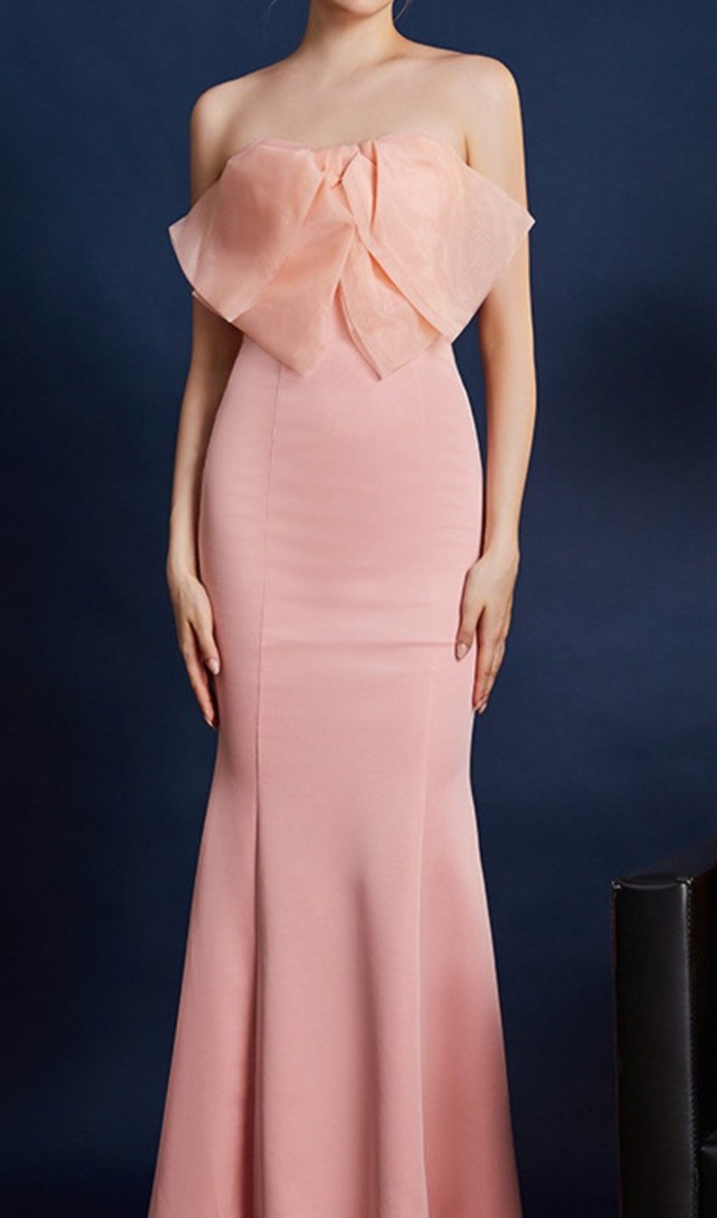 Fashionslee Women Druella Strapless Bow Maxi Dress
