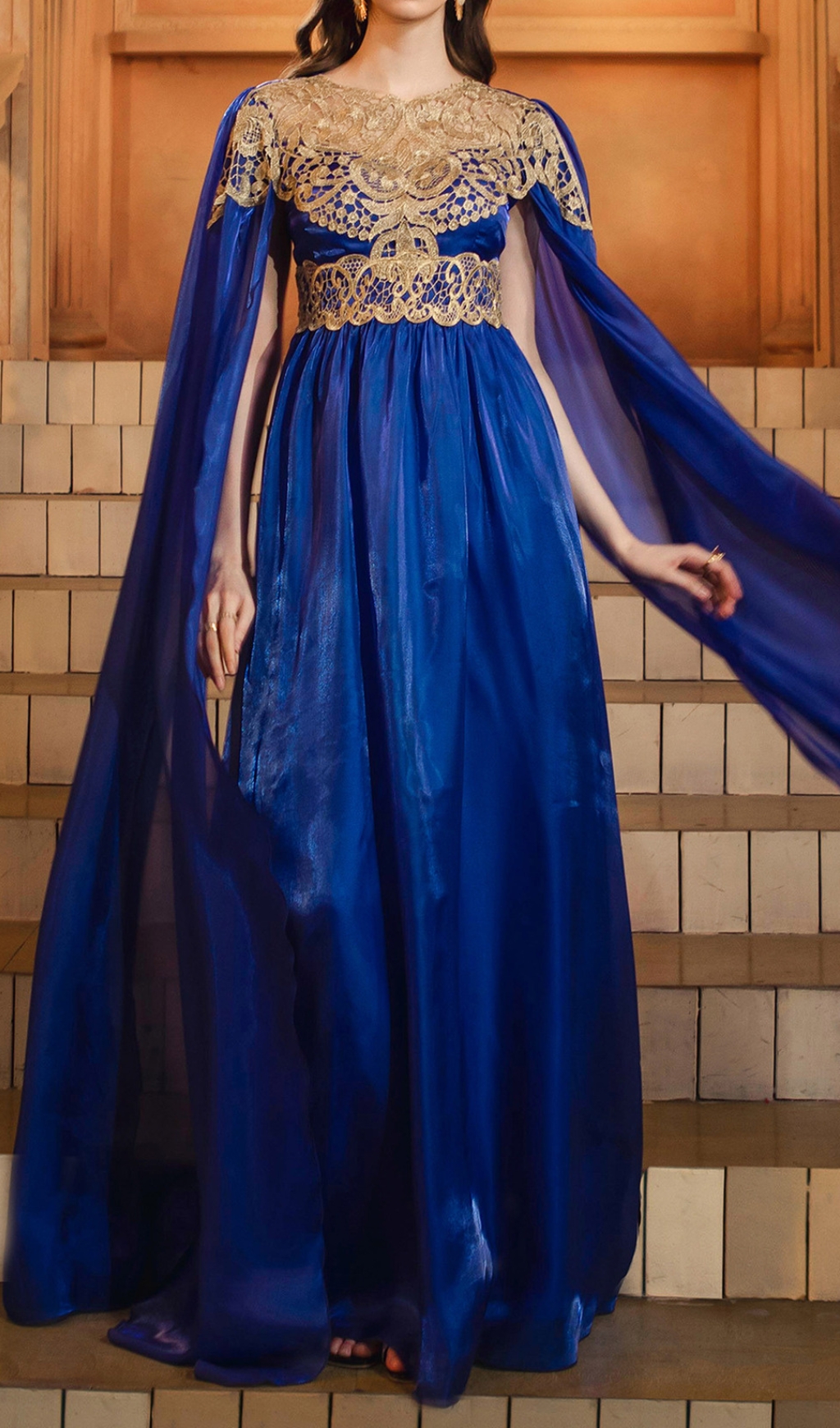 Fashionslee Women Dayana Blue Maxi Dress