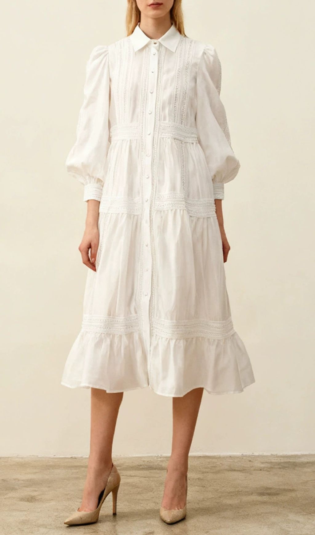 Fashionslee Women Izumi Long Sleeve Midi Dress