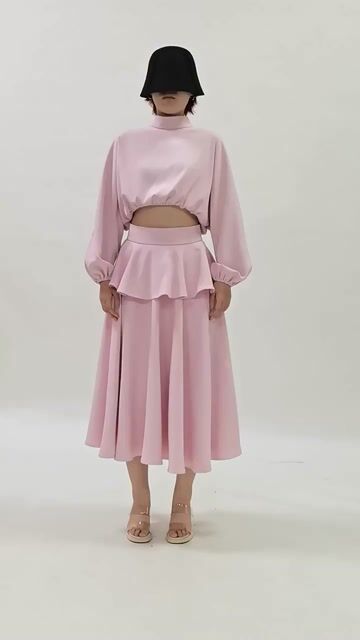 Fashionslee Women Ferlin Pink Long Sleeve Two-Piece Set