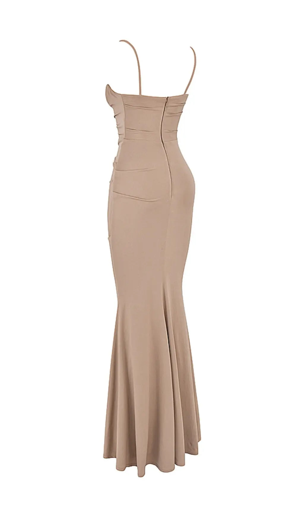 TRENDING ALMOND JERSEY CORSET MAXI DRESS - OWNCI TRENDING ALMOND JERSEY CORSET MAXI DRESS - OWNCI