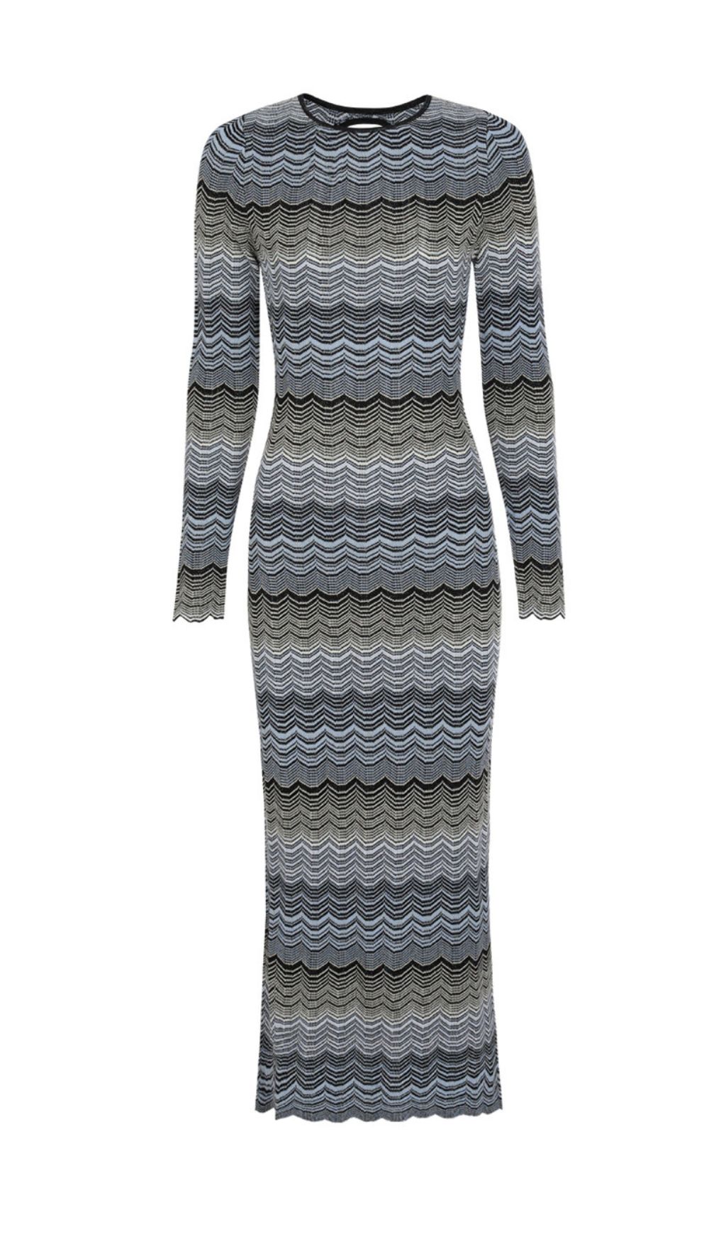 Fashionslee Women Judith Cutout Long Sleeve Knit Maxi Dress