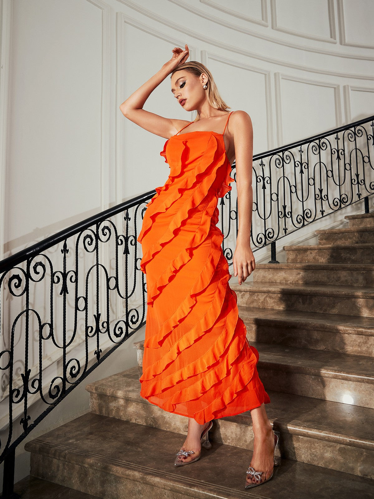 e31dedf62e797c2992cd35cd94acfad0.jpeg Fashionslee Women Lace Up Ruffle Straight Dress