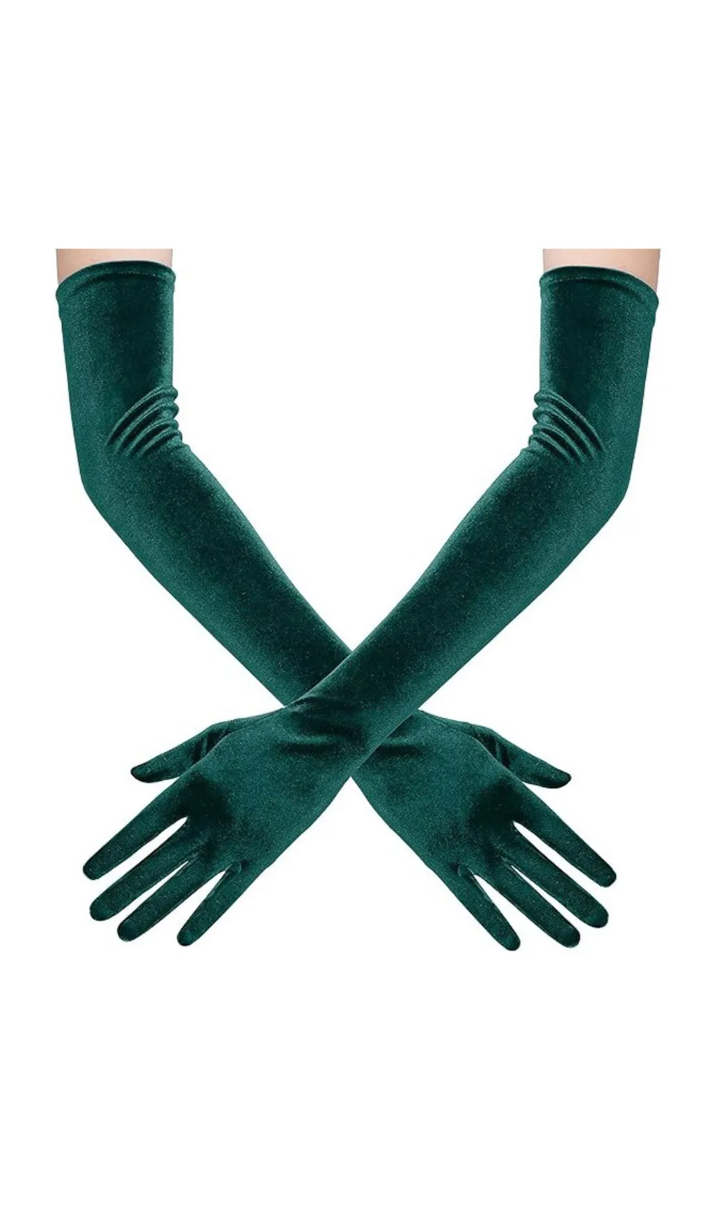 VINTAGE GREEN VELVET GLOVES