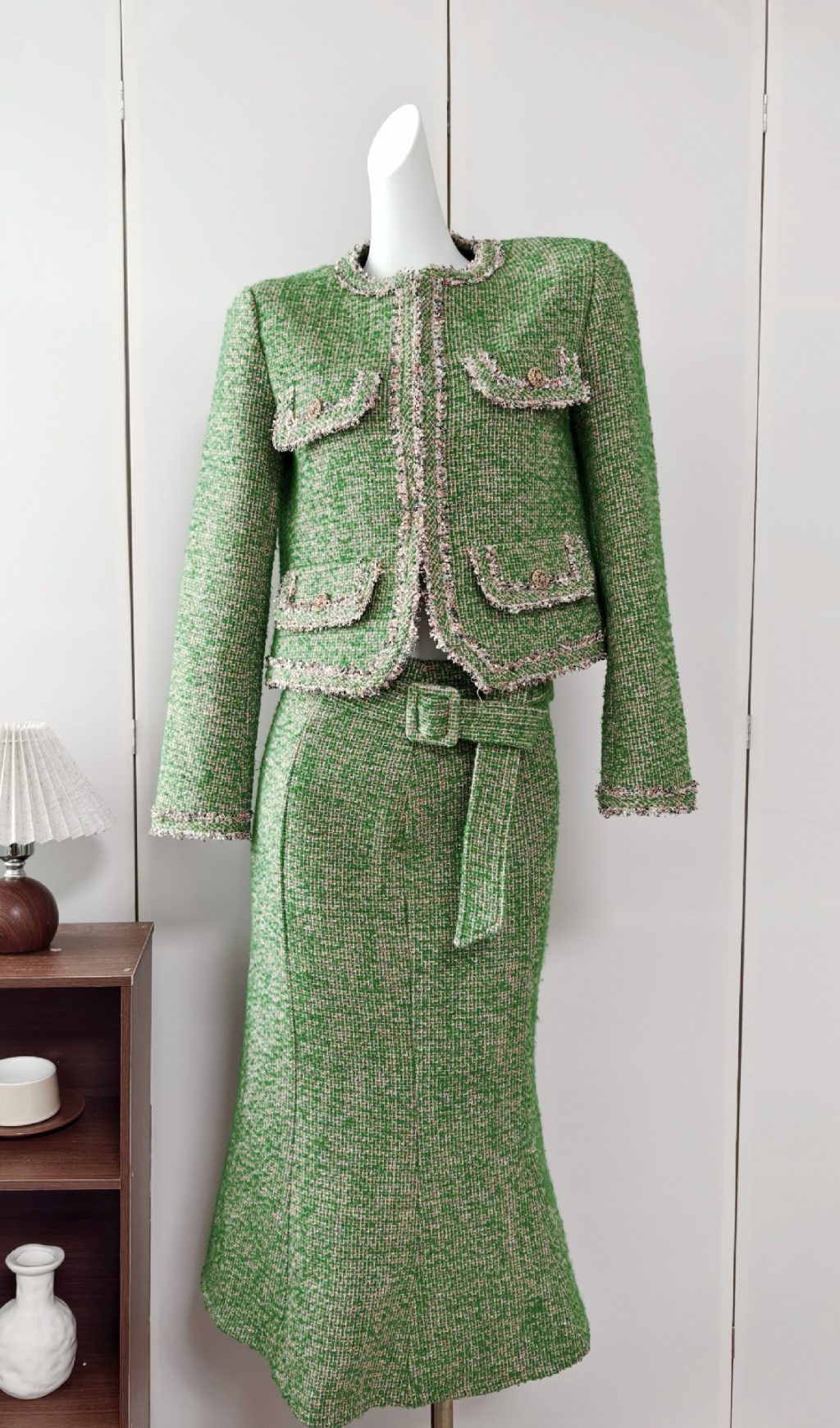 e3b45cb9dacb86245eb0b4555baeff30.jpg Fashionslee Women Breagha Green Two-Piece Set