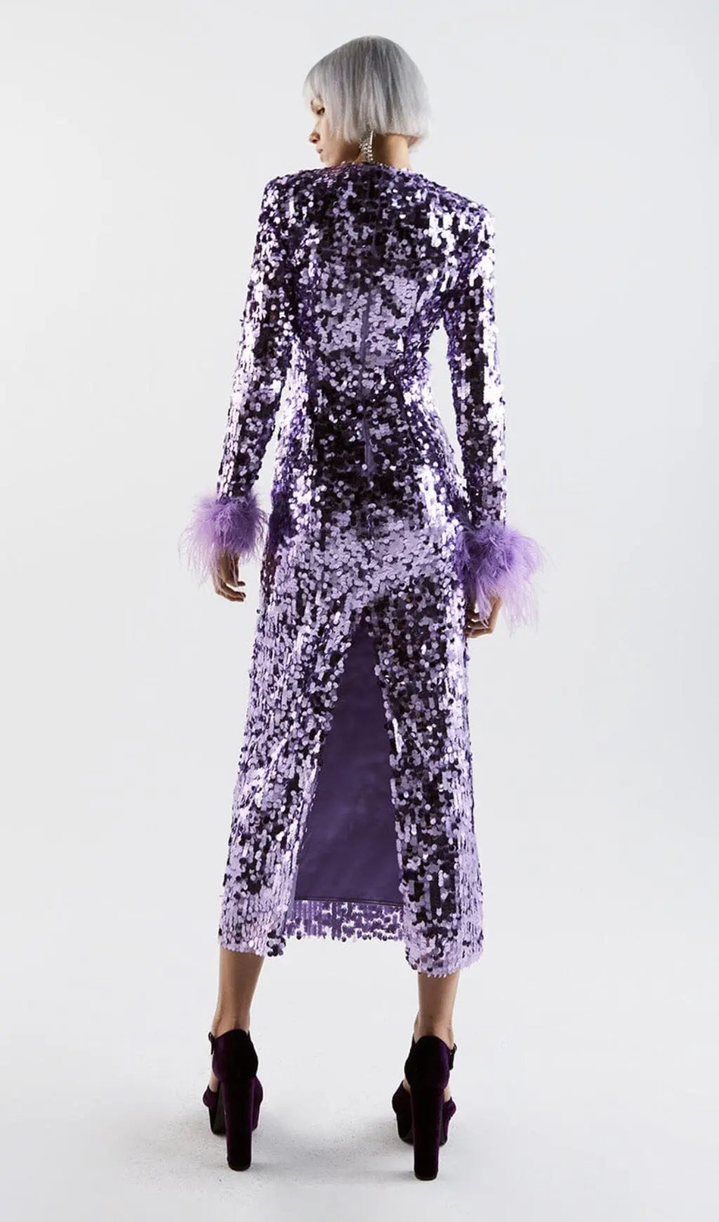 e3d527773bbd3583a3b77225630c528c.jpeg Fashionslee Women Sequin Patchwork Plush Cuff Dress In Purple