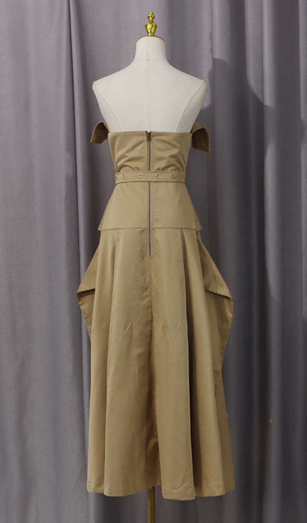e3dabefc405a51cac0225a91f76491b5.png Fashionslee Women Gazelle Strapless Belt Midi Dress