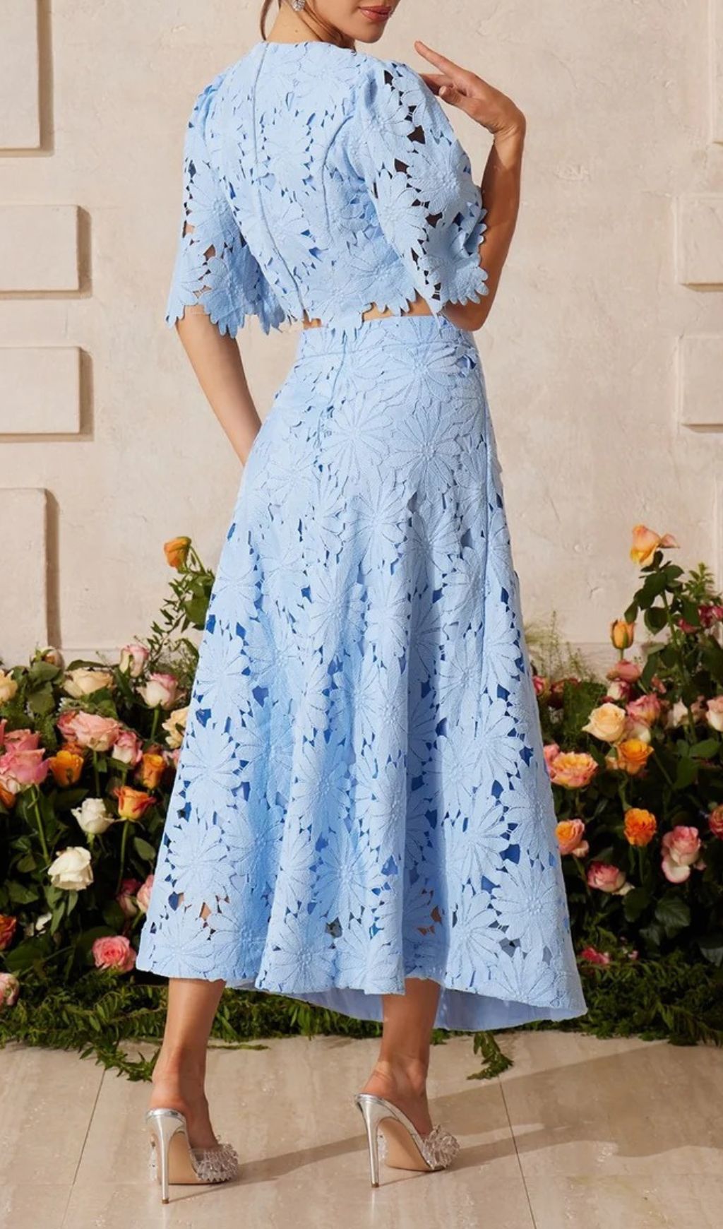 Fashionslee Women Zaelyth Floral Embroidered Skirt Set