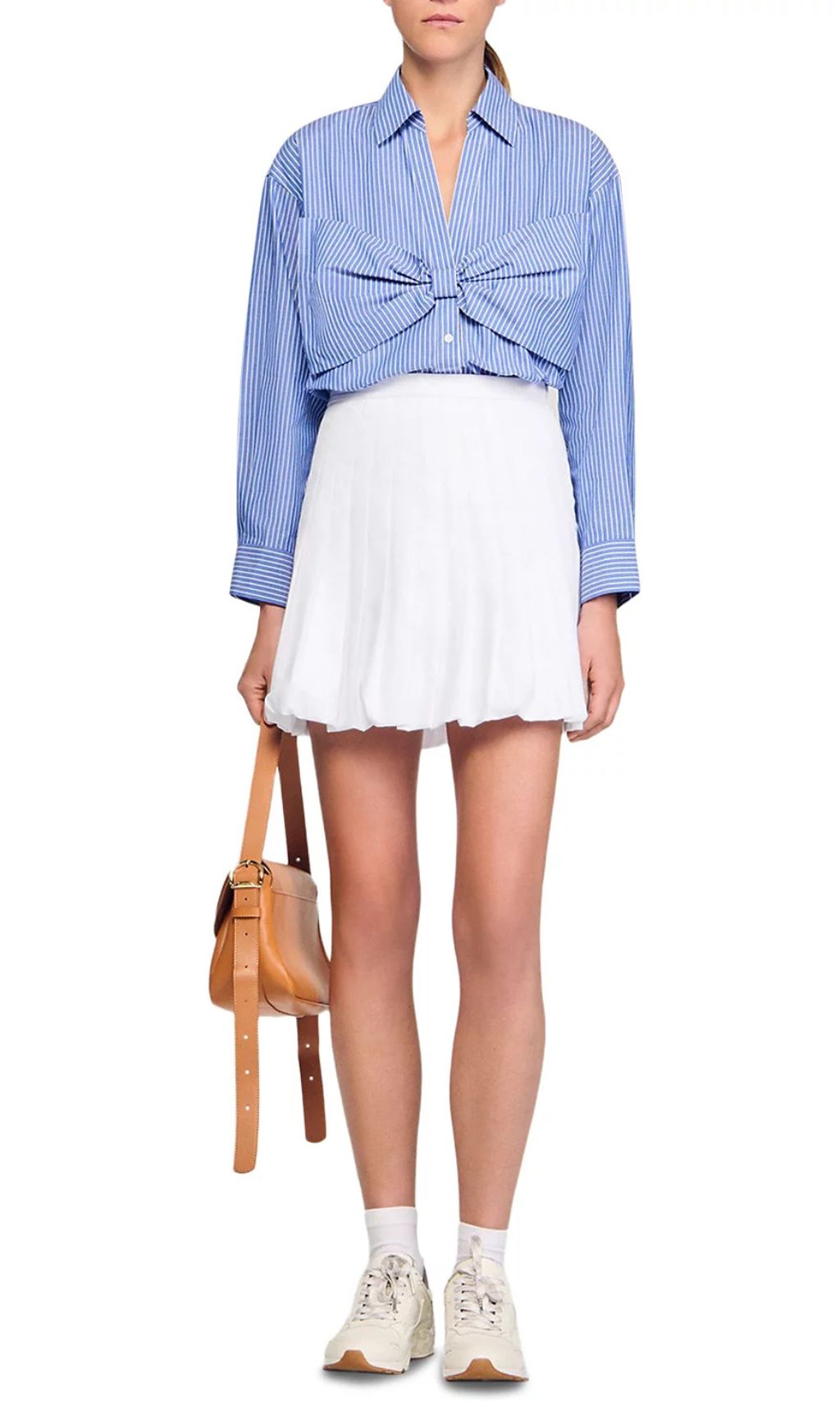 Fashionslee Women Oversized Bow Shirt