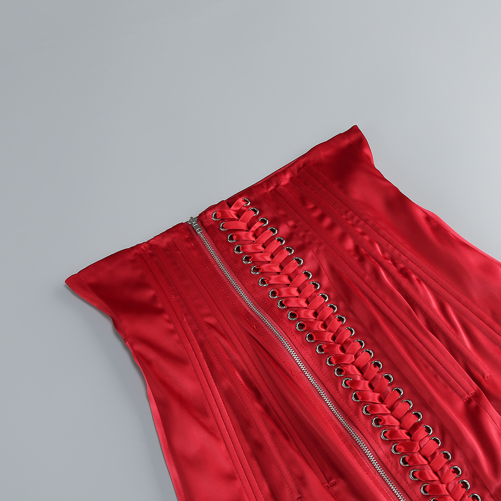 e4853b17d8420cc0ebe0860a50ab126c.jpg Fashionslee Women Hedwig Flower Top & Red Skirt Set