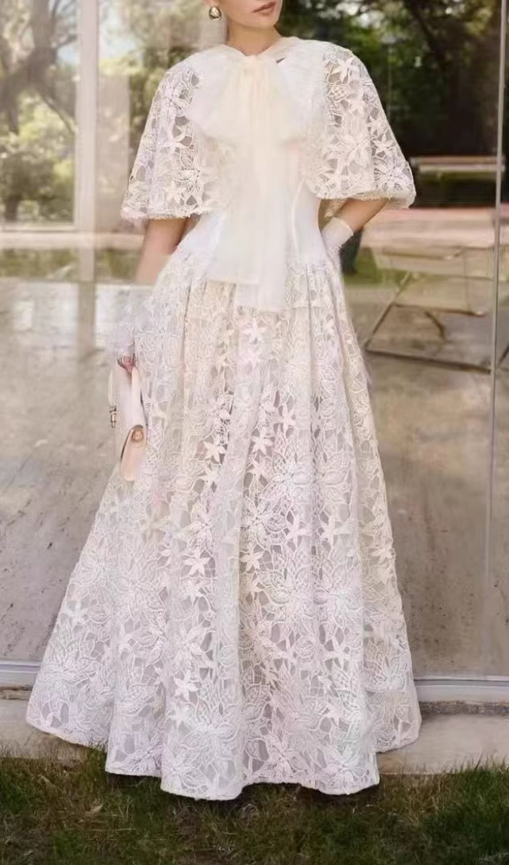 e485a6d93a4d1903a0178cd1fac6b15d.jpg Fashionslee Women Chantelle Balloon Sleeve Flared Maxi Dress