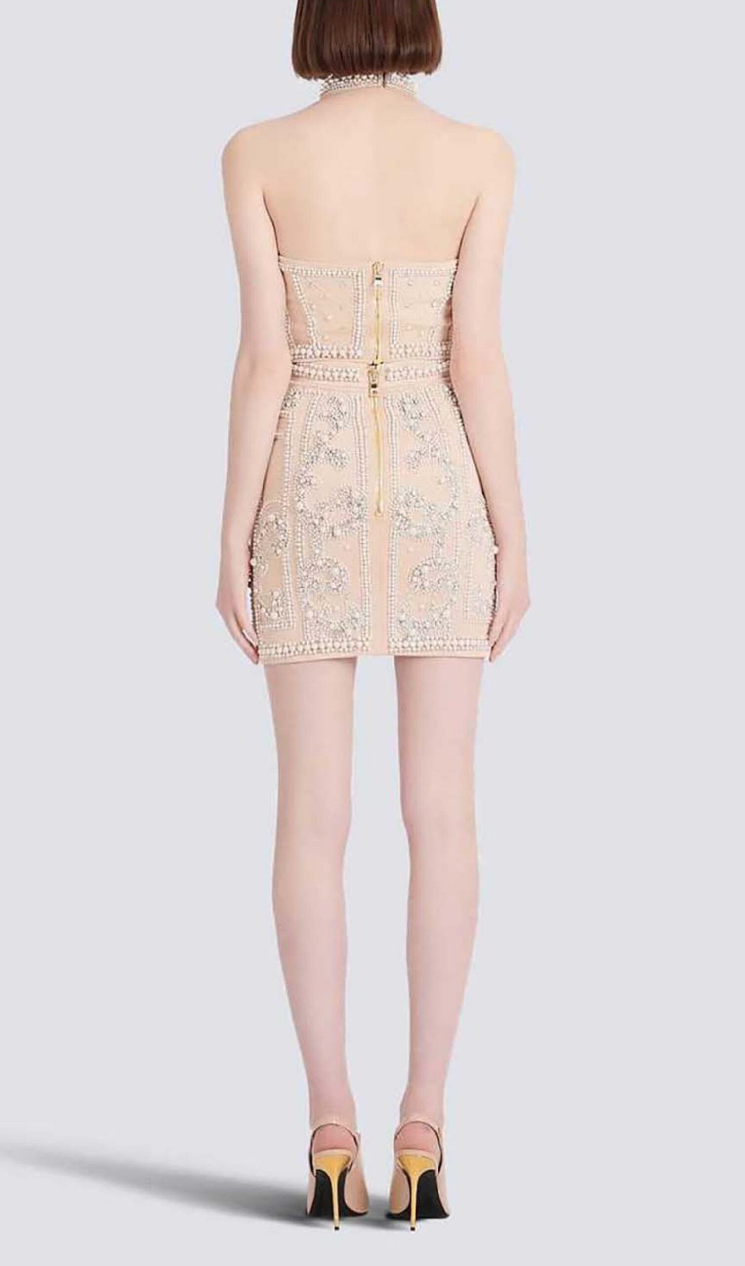 Fashionslee Women Pearl Embroidered Two Piece Set In Ivory