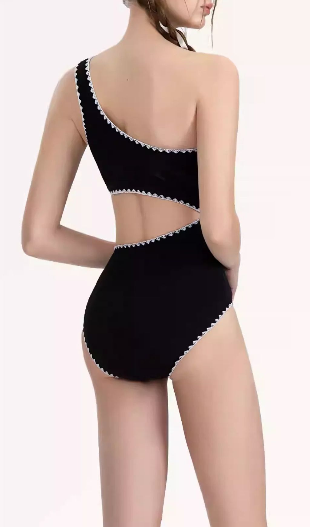 Fashionslee Women Garance Black Cutout One-Piece Swimsuit