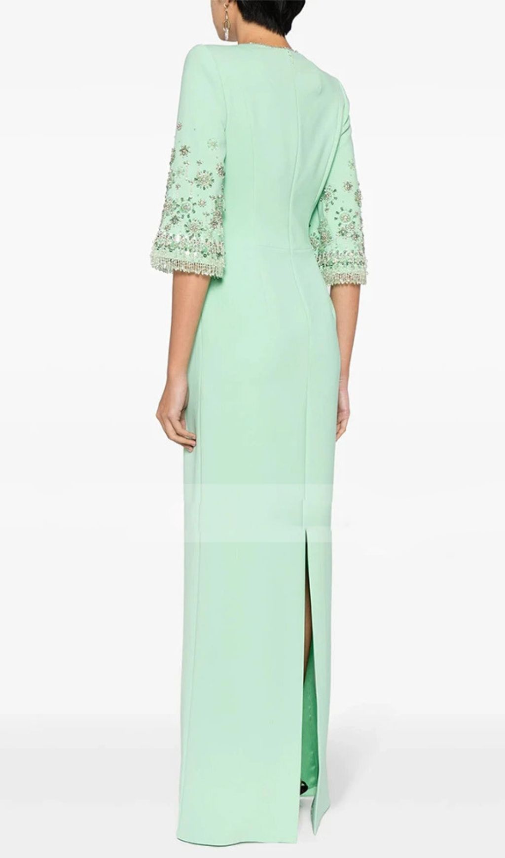 Fashionslee Women Glaucia Mint Embellished Maxi Dress