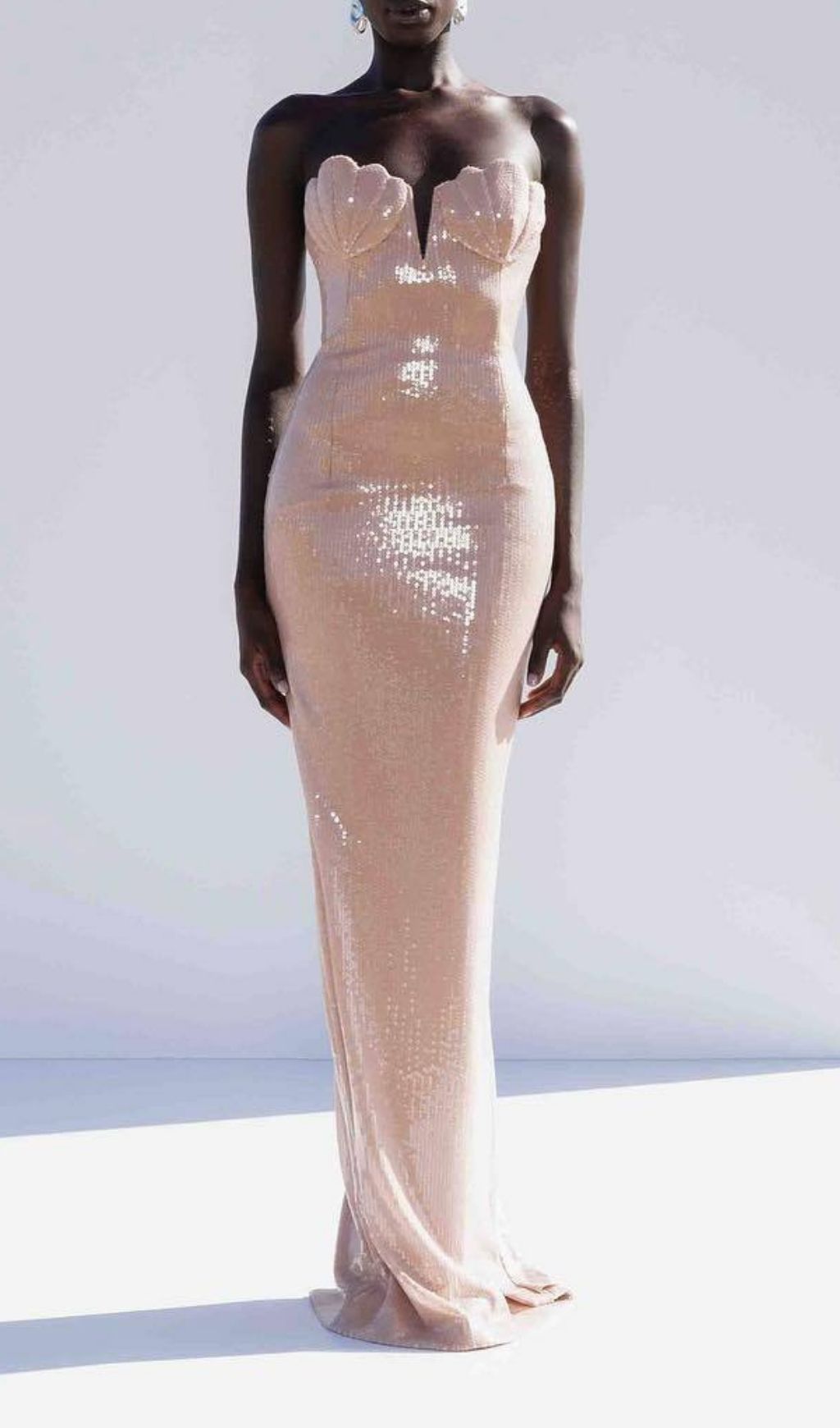 Fashionslee Women Kathya Strapless Sequin Maxi Dress