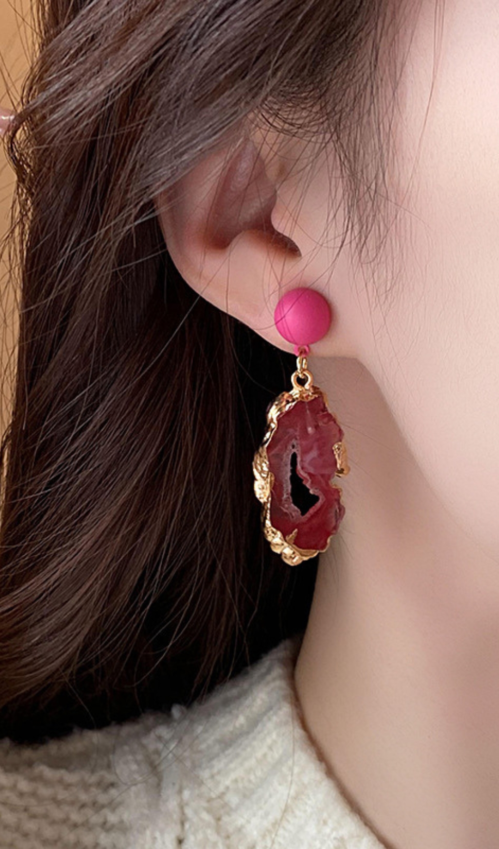 e58e3db9ce72220e67c1341811f4efba.jpg Fashionslee Women Dorothy Pink Earrings
