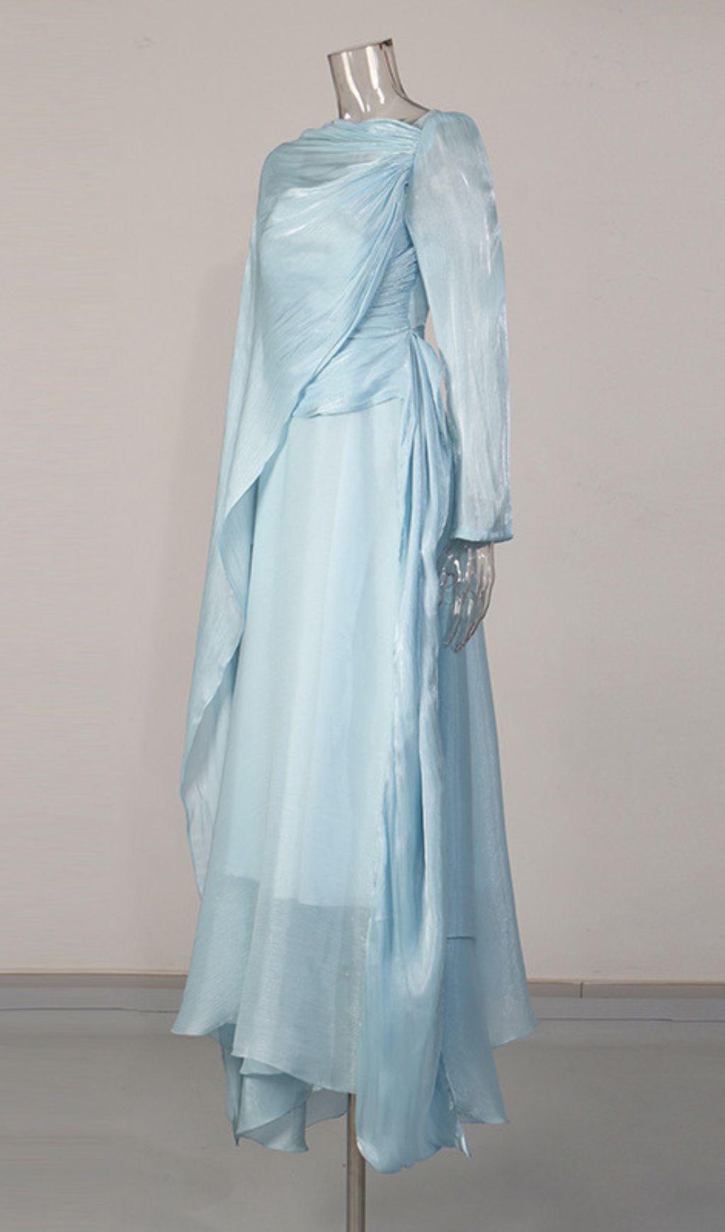 Fashionslee Women Kachina Blue Long Sleeve Maxi Dress
