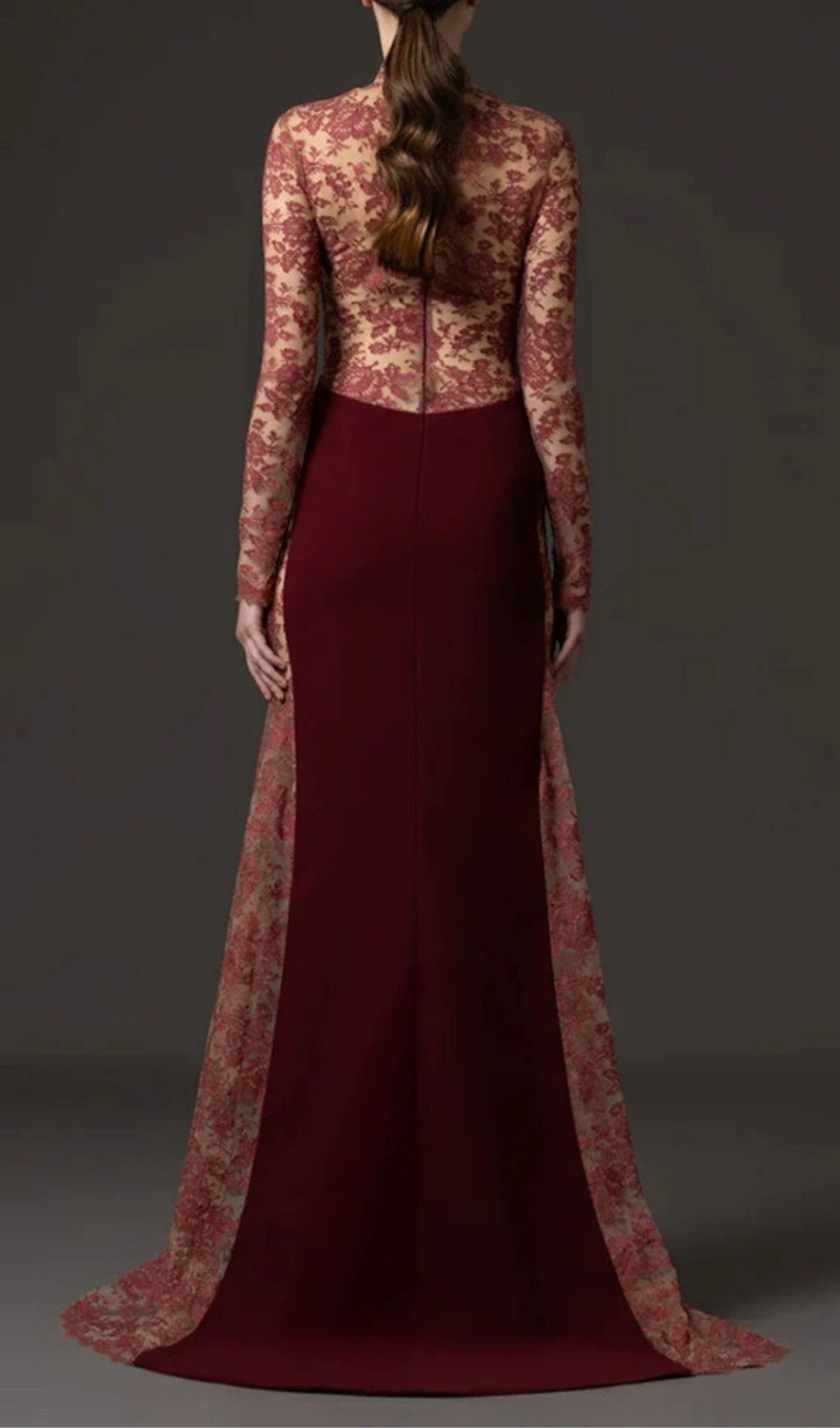 Fashionslee Women Kyler Red Embroidery Long Sleeve Maxi Dress