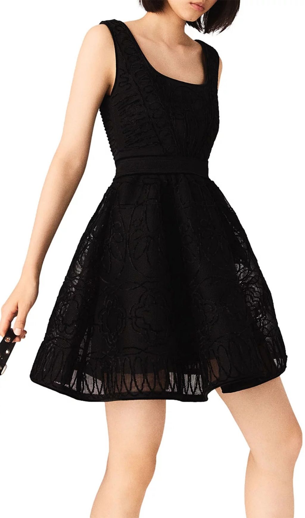 Fashionslee Women Embroidered Lace Skater Dress