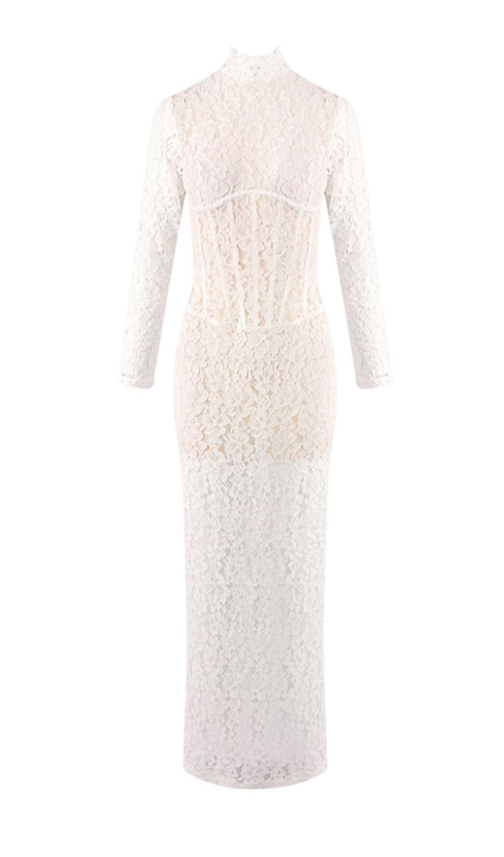 e608734e3e5c956fba6ed8f607ee74d4.jpg Fashionslee Women Isolde White Flower Lace Corset Maxi Dress