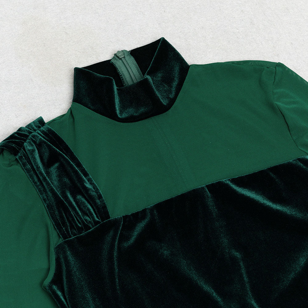 e6347a5bf9f9b0bd38572a5f8a6b02df.jpeg Fashionslee Women Alessia Green Mesh Velvet Midi Dress