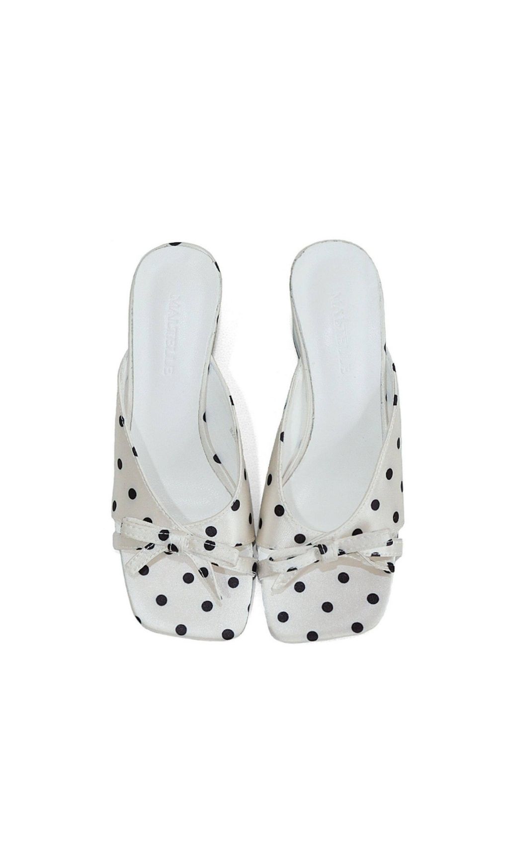 e6431f794ecadcab3616400b0bd07630.jpg Fashionslee Women Kylene Bow Dot High Heel Slippers