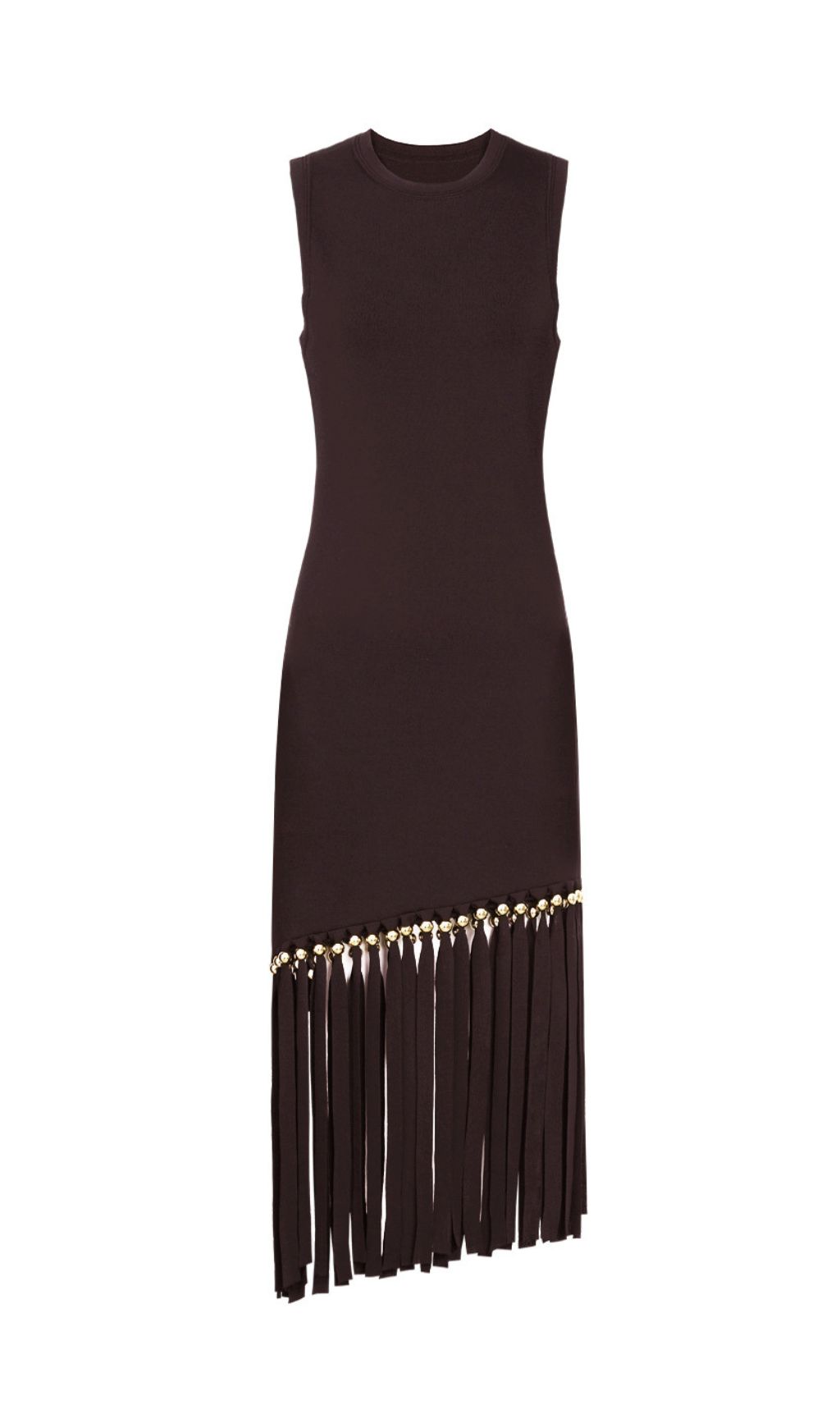 Fashionslee Women Jill Sleeveless Tassel Knit Midi Dress