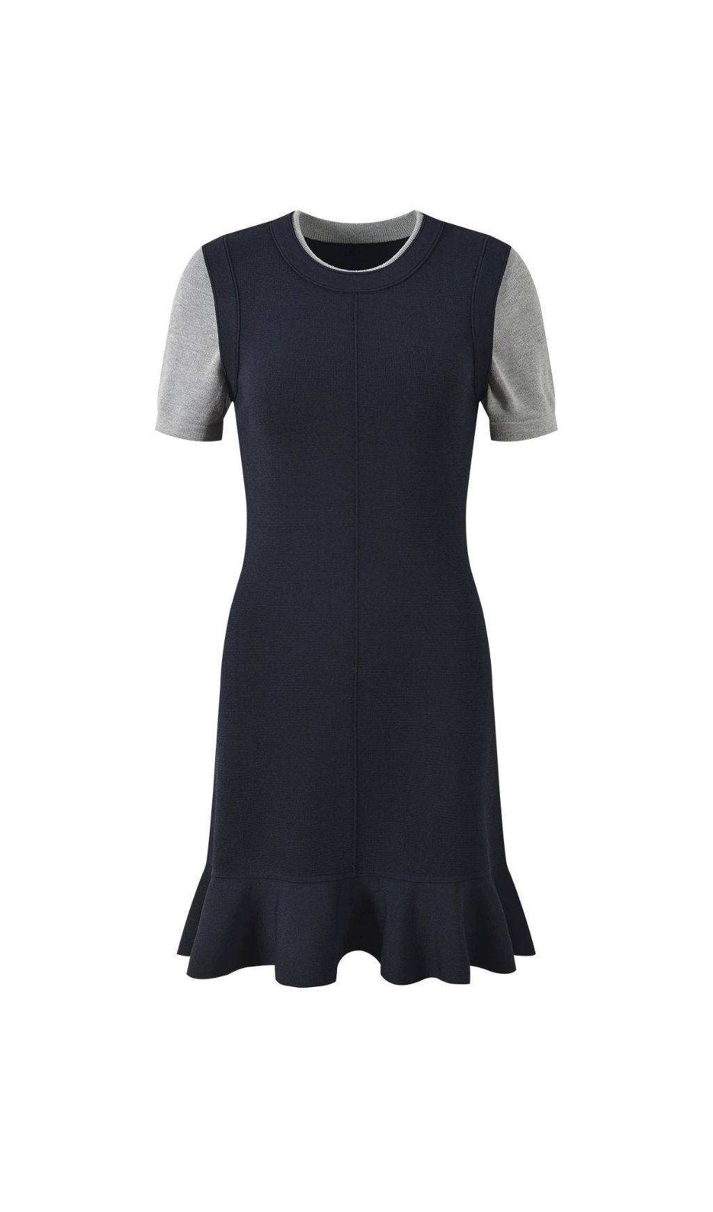e6819b2c66220e10ff4bff5032cf2539.jpg Fashionslee Women Contrast Short Sleeve Knit Dress