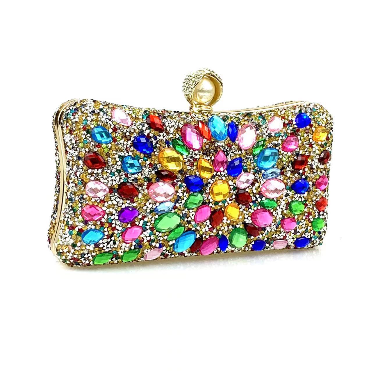 e735dacd7b4baa911911933371bff07e.jpeg Fashionslee Women Multi Rhinestone Crystal Clutch