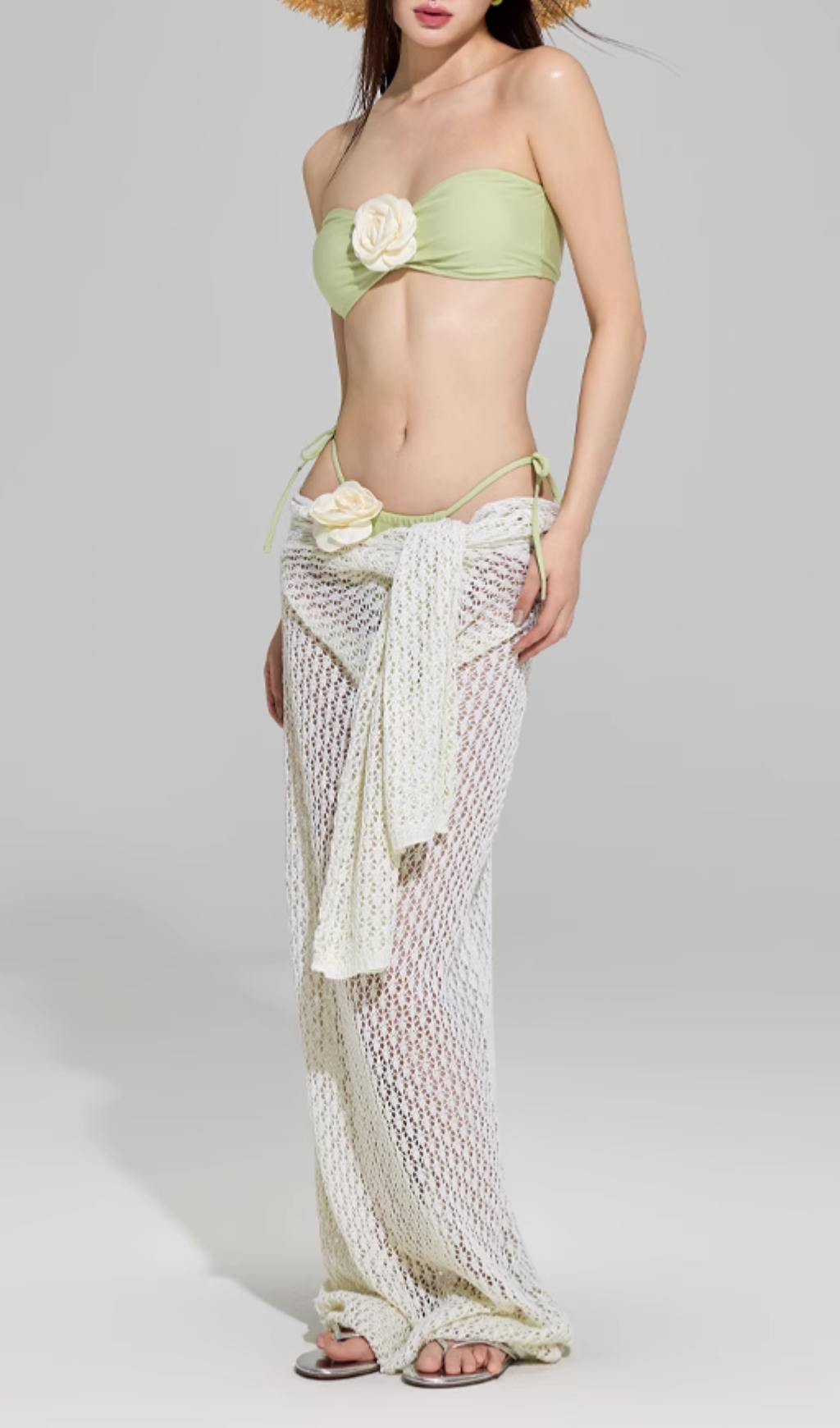 e73e01509d1e09a6fd03fc0cad227cc4.jpg Fashionslee Women Dillan Green Flower Three-Piece Swimsuit