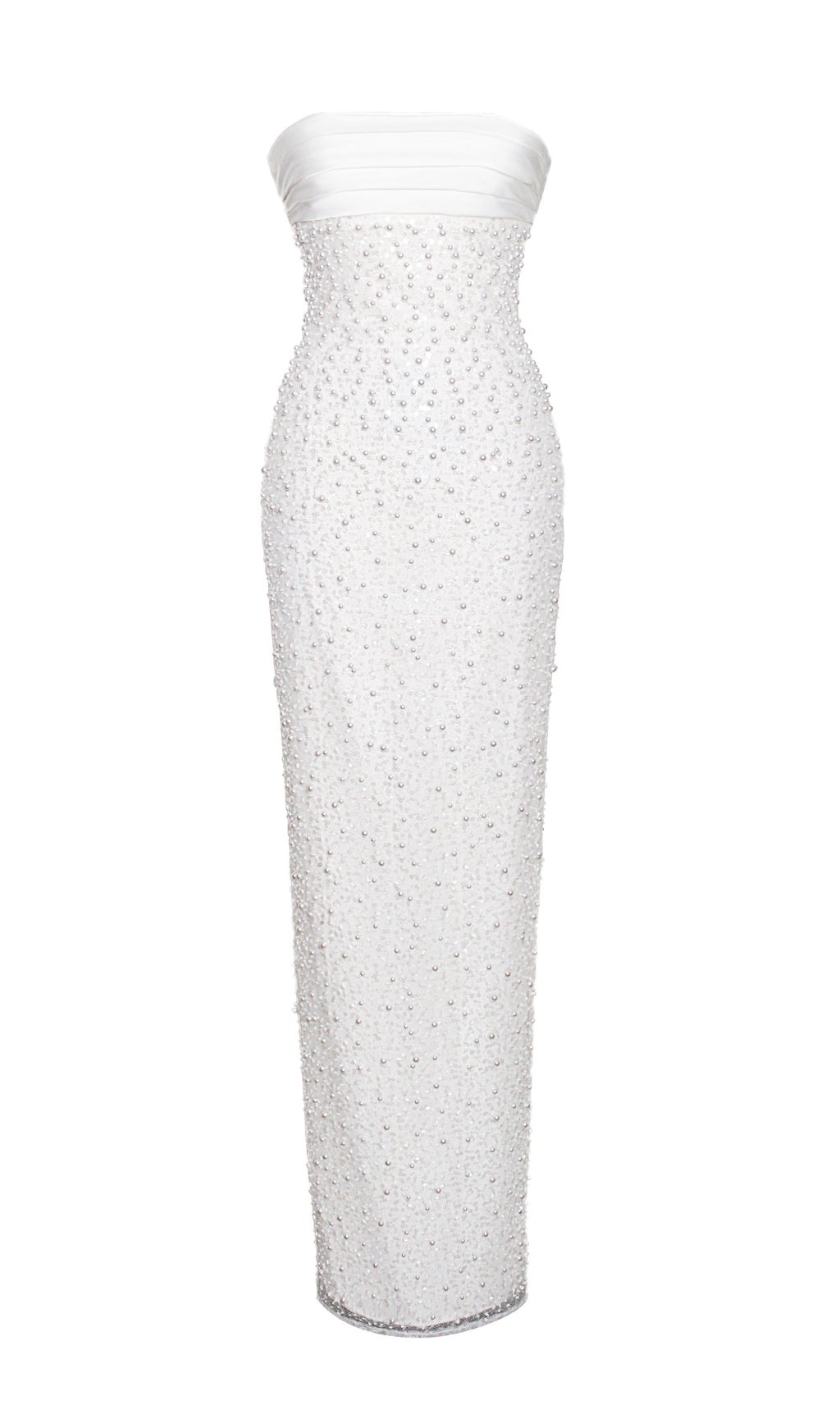 e7637f49da834617d56a0f0fcdb59d15.jpg Fashionslee Women Alazne White Sequin Pearl Maxi Dress