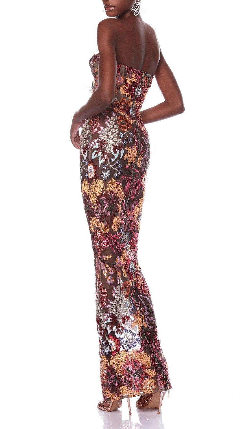 Fashionslee Women Aimee Floral Sequin Maxi Dress