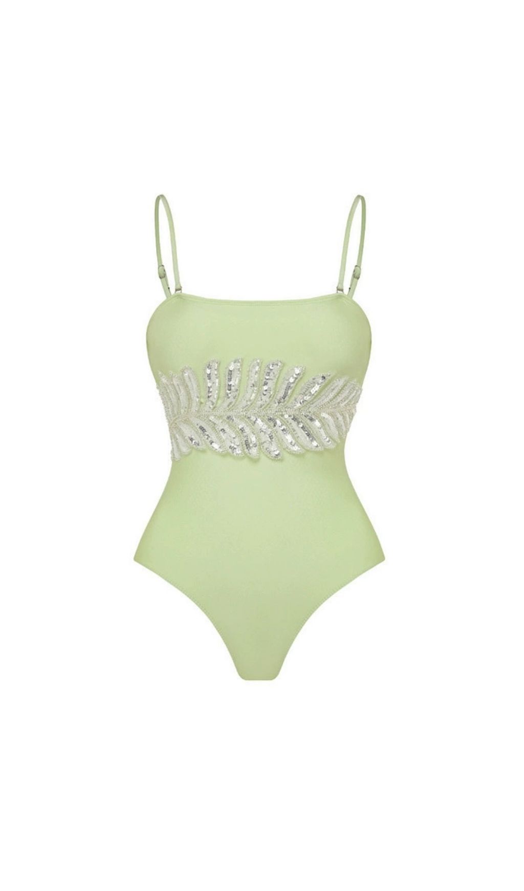 e79d472ad52ffbf8dc9b227616e1fa94.jpg Fashionslee Women Kristian Green Sequin One-Piece Swimsuit & Sarong