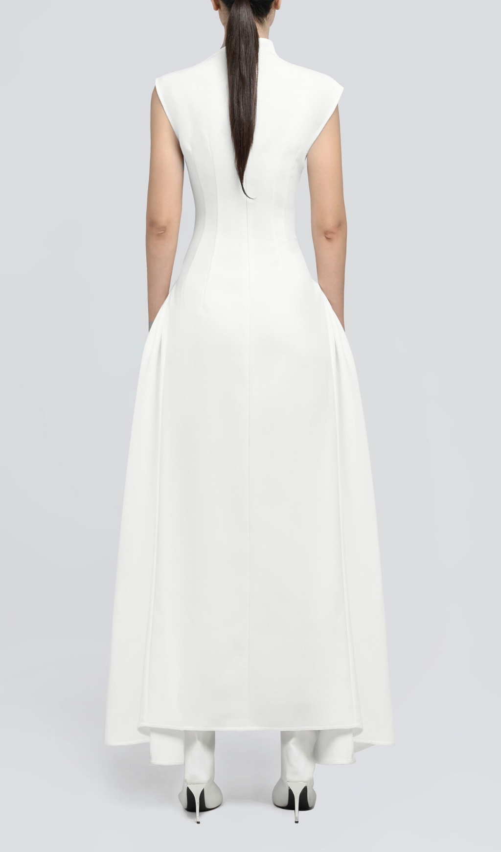 Fashionslee Women A Line Maxi Dress White