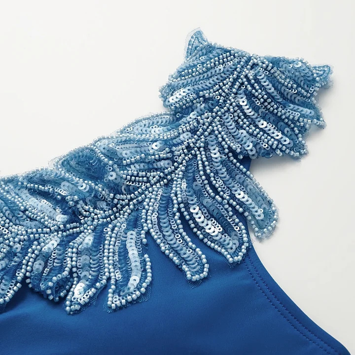 e7d8e102f5343592cd26d05b8608f30b.jpg Fashionslee Women Kristian Blue Sequin One-Piece Swimsuit & Sarong