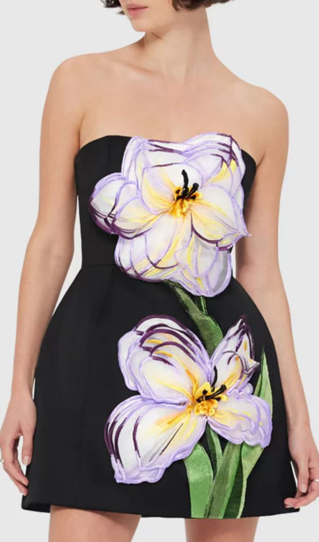 e7da0bcd8574b43fd5cfc1663e849a7c.jpg Fashionslee Women Evalina Strapless Flower Mini Dress