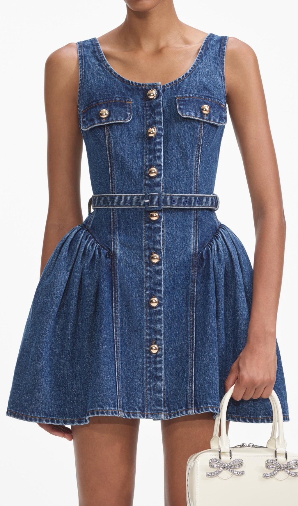 e7e2e6639fcbf1c5d59d1a916a98d18c.jpg Fashionslee Women Flared Denim Mini Dress