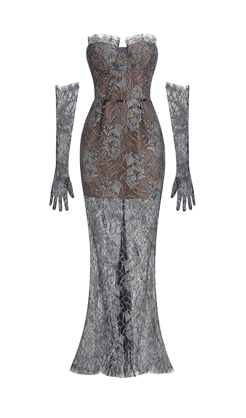 e7ff71c594beb72f9333032759ffb688.jpg Fashionslee Women Javion Strapless Lace Floral Maxi Dress