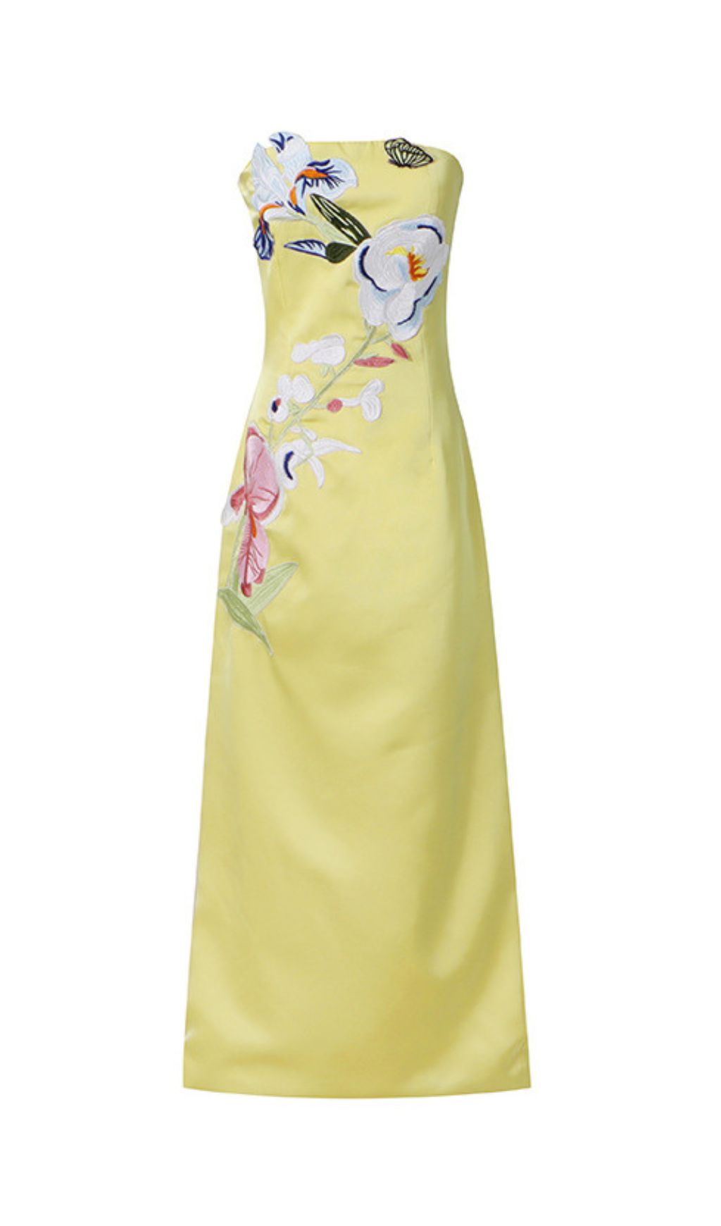 e8250435e0f31e4c971629c18532f9c6.jpg Fashionslee Women Jeneth Yellow Strapless Flower Maxi Dress