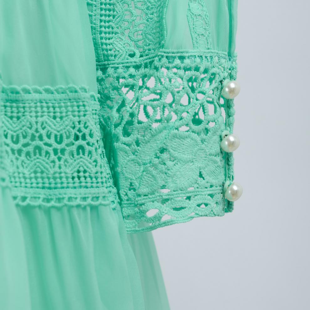 e83dc22f5c25e7bf4df72310d194246d.jpg Fashionslee Women Kamara Green Long Sleeve Maxi Dress