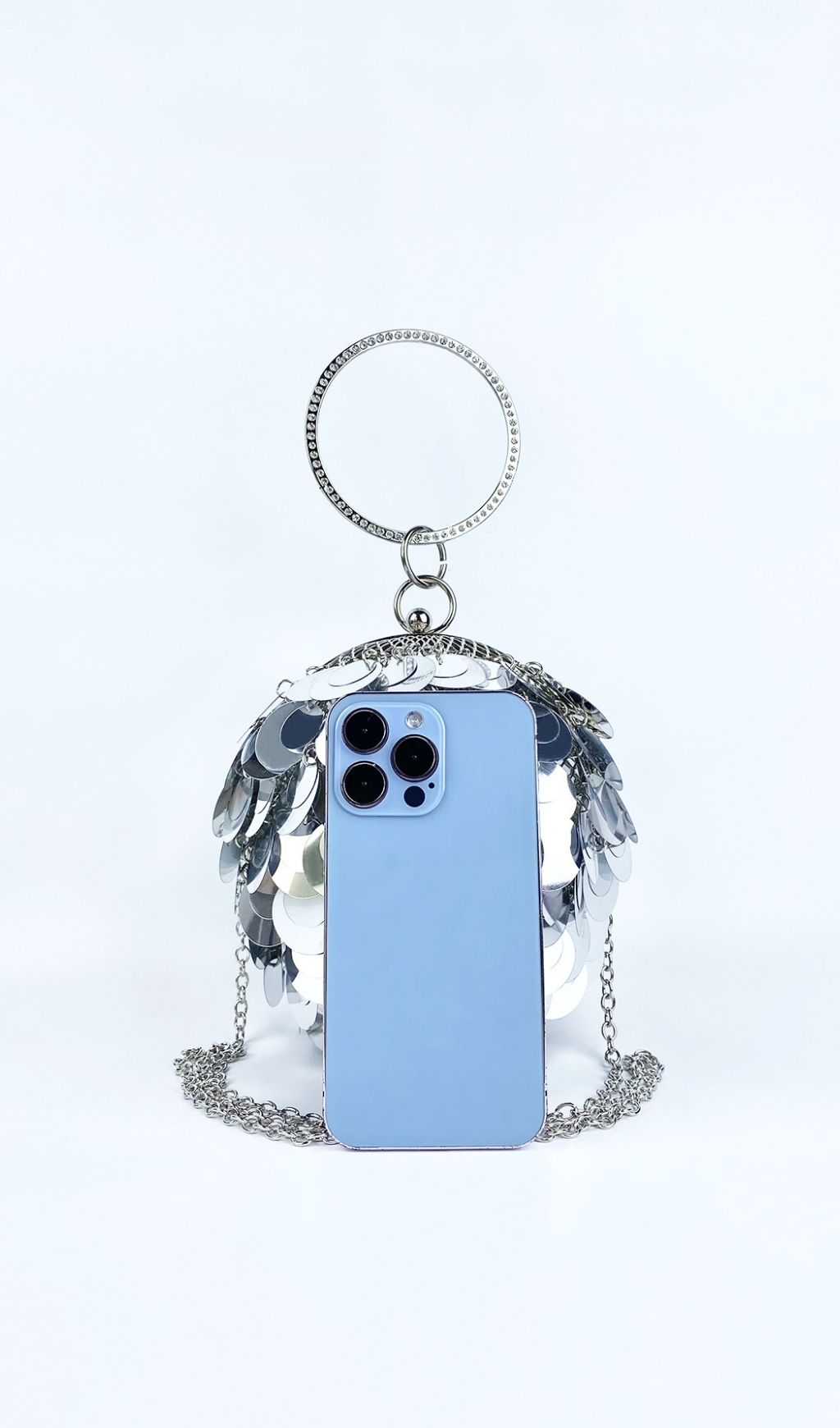 e84b77222a0e110864999269efa12306.jpg Fashionslee Women Adaiba Silver Ball Sequin Bag