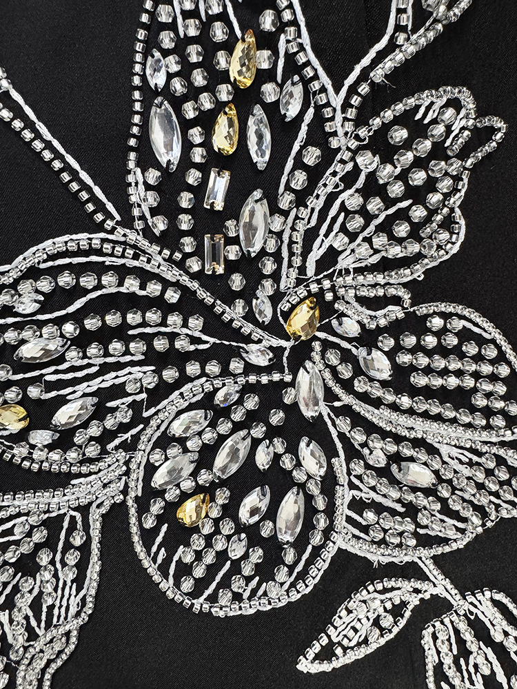 e8a6abed7d560e7013984e8a94aba816.jpg Fashionslee Women Jessica Black Flower Embellished Gown