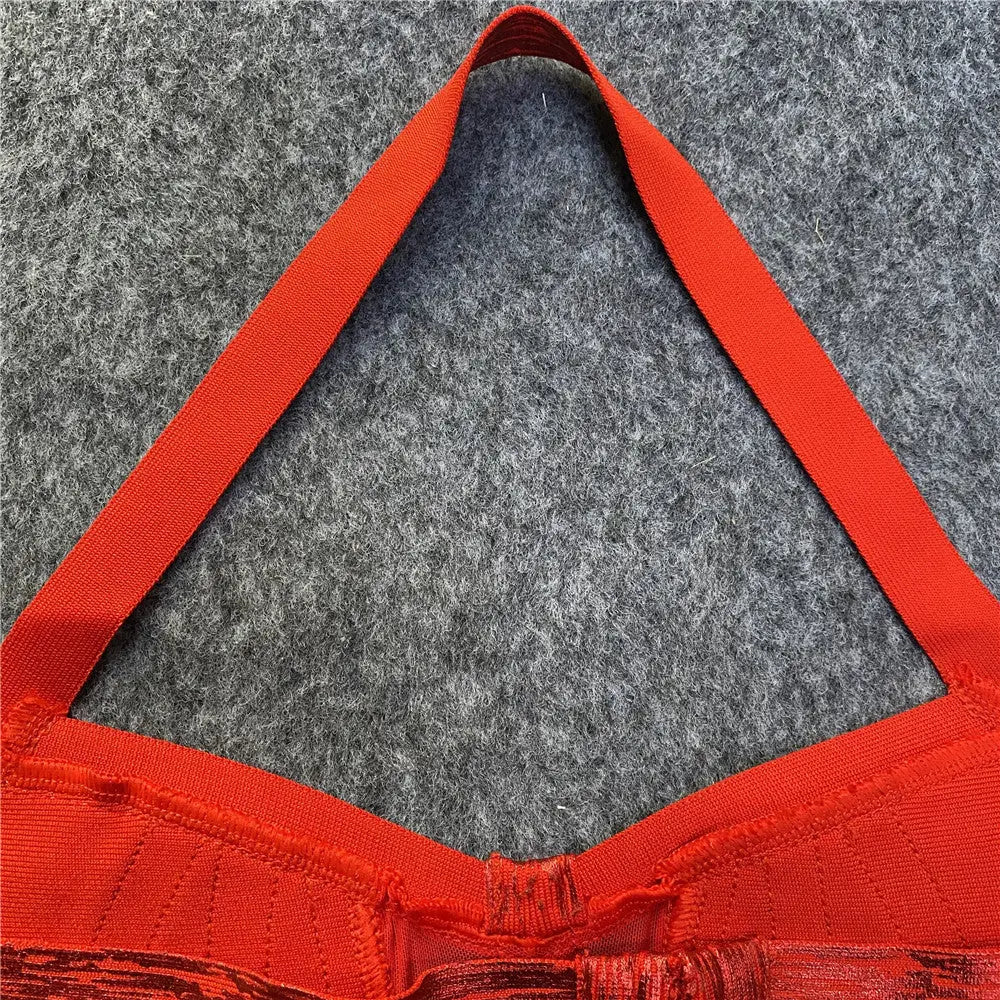 e8be2d1a53056e010b785557c0d5f430.jpeg Fashionslee Women Red Halter Metallic Bandage Mini Dress